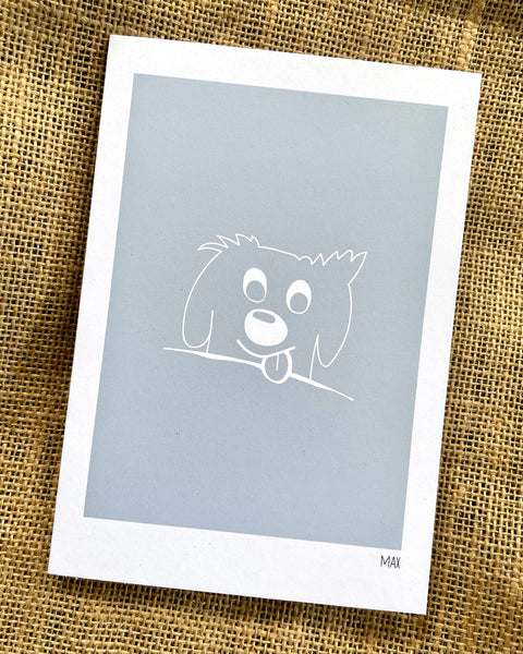 Greeting card (Boy with Art) - Max