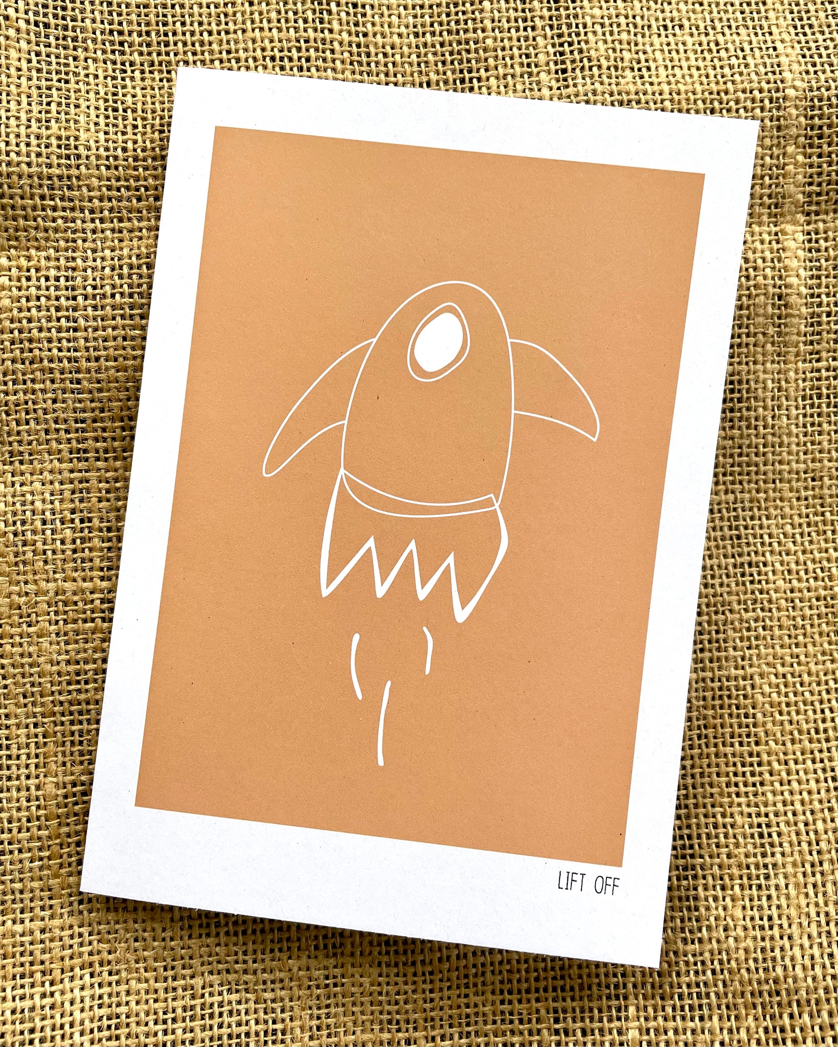 Greeting card (Boy with Art) - Lift Off