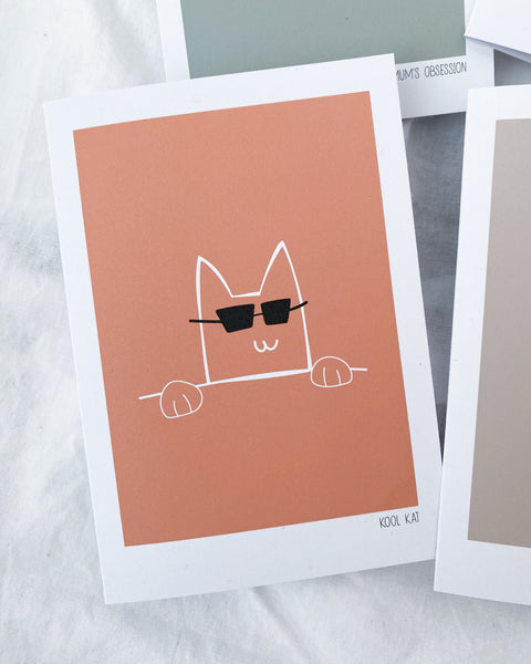 Greeting card (Boy with Art) - Kool Kat