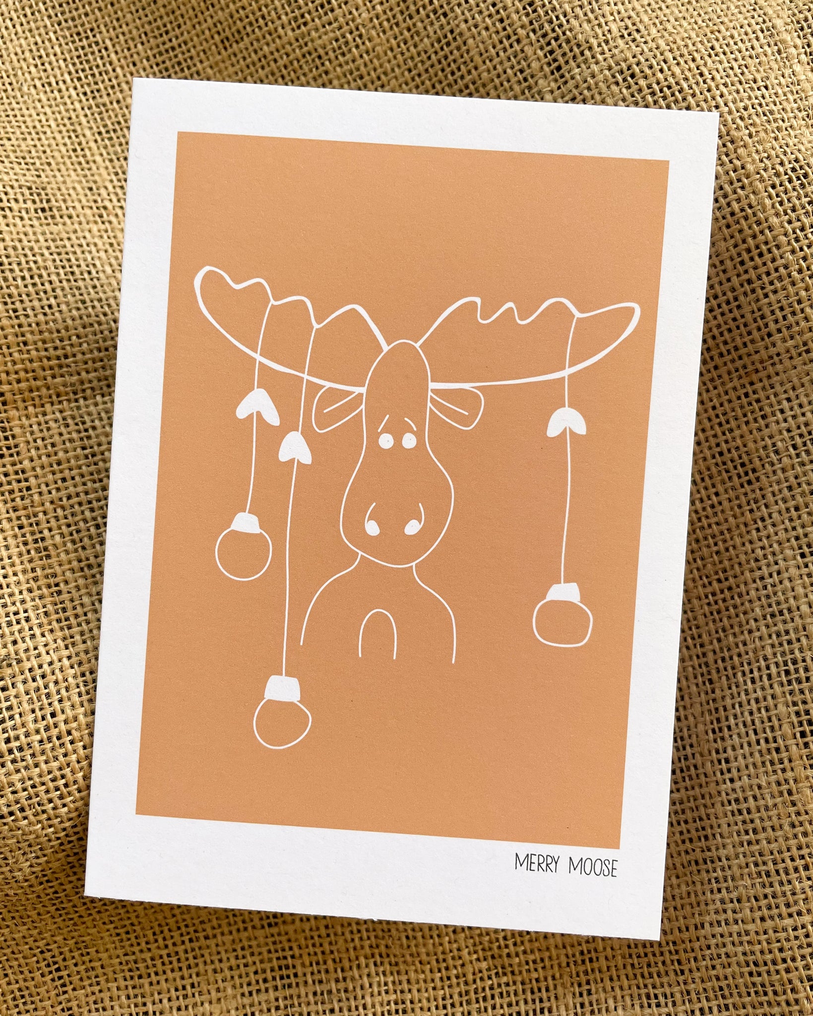 Greeting card (Boy with Art) - Merry Moose